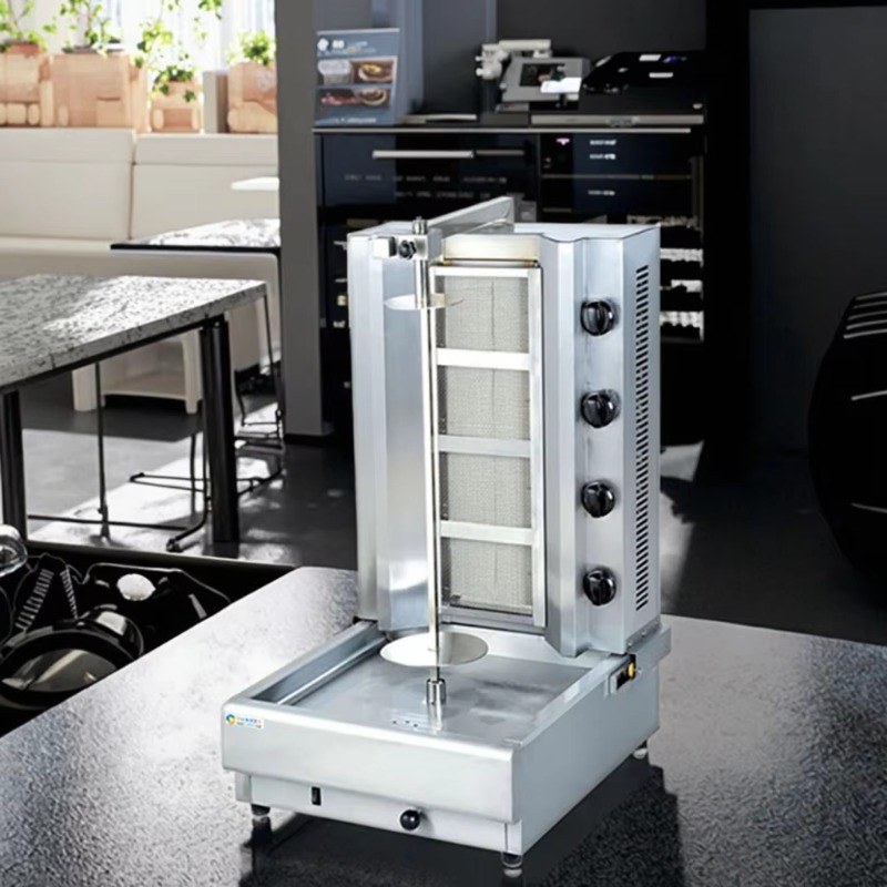 Kebab Shawarma Machine - Machine à shawarma à 4 brûleurs,