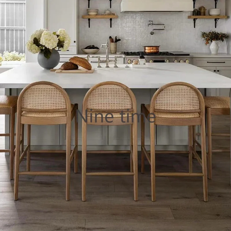 Chaise de bar en rotin et bois - Commercial Kitchen And Bar avis et prix