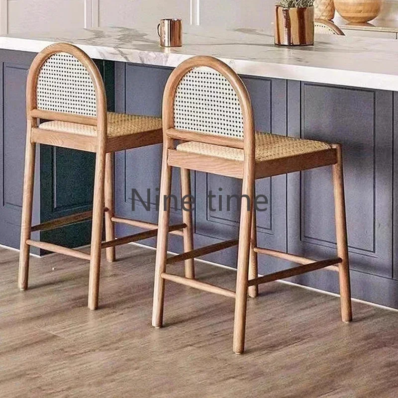 Chaise de bar en rotin et bois - Commercial Kitchen And Bar avis et prix
